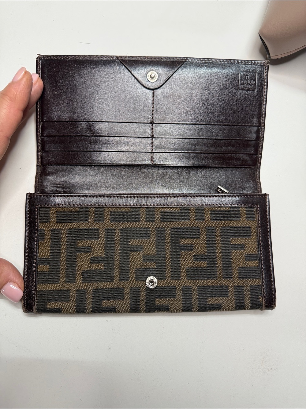 Fendi Brown Zucca Folded Continental Wallet - Picture 5 of 8